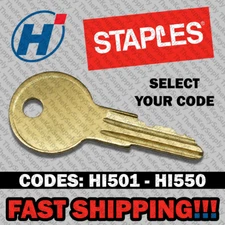 Hirsh File Cabinet Replacement Key Cut to Your Code HI501 - HI550