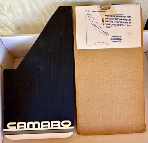 NOS NORS vintage CAMARO + Z28 optional accessories SPLASH GUARDS MUD FLAPS pair - Picture 3 of 3