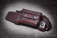 White River Knives Custom Leather Bushcraft Sheath - The Fusion