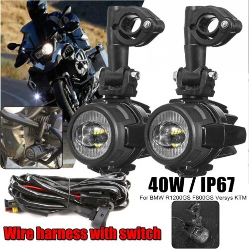 For BMW K1600 R1200GS R1100GS F800GS LED Auxiliary Driving Fog Light Fog Lamps - Picture 1 of 15