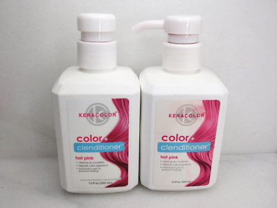 KERA COLOR + CLENDITIONER HOT PINK 12 OZ NWOB LOT OF 2  *SEE DETAILS*