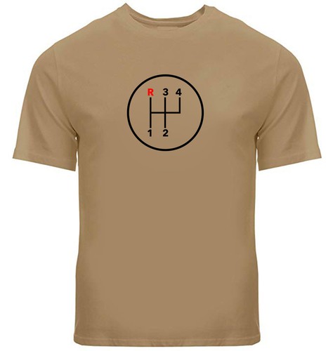 4 Speed Manual T-shirt Shift Pattern Shirts Short Sleeve Tee Gear Shifter Race - Picture 19 of 25