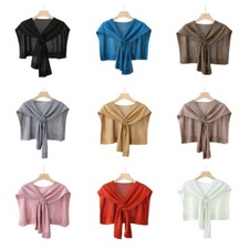 Ladies Knitted Small Scarf Wrap Autumn Winter Crochet Scarf