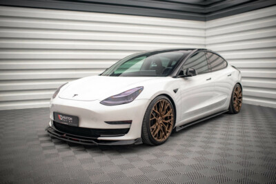 CUP Seitenschweller Ansätze SCHWARZ für Tesla Model 3 Side Skirts Schweller V2