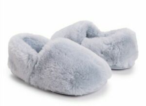 light blue fuzzy slippers