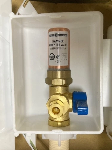 Jones Stephens Icemaker Box, Quarter Turn Valve with Water Hammer, CASE OF 10 - Picture 3 of 7