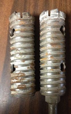 Relton TWO 1.5'' X 4.5'' Rotary Rebar Cutter Head Drill Bits & TDS 2 9 1/2'' Shank 
