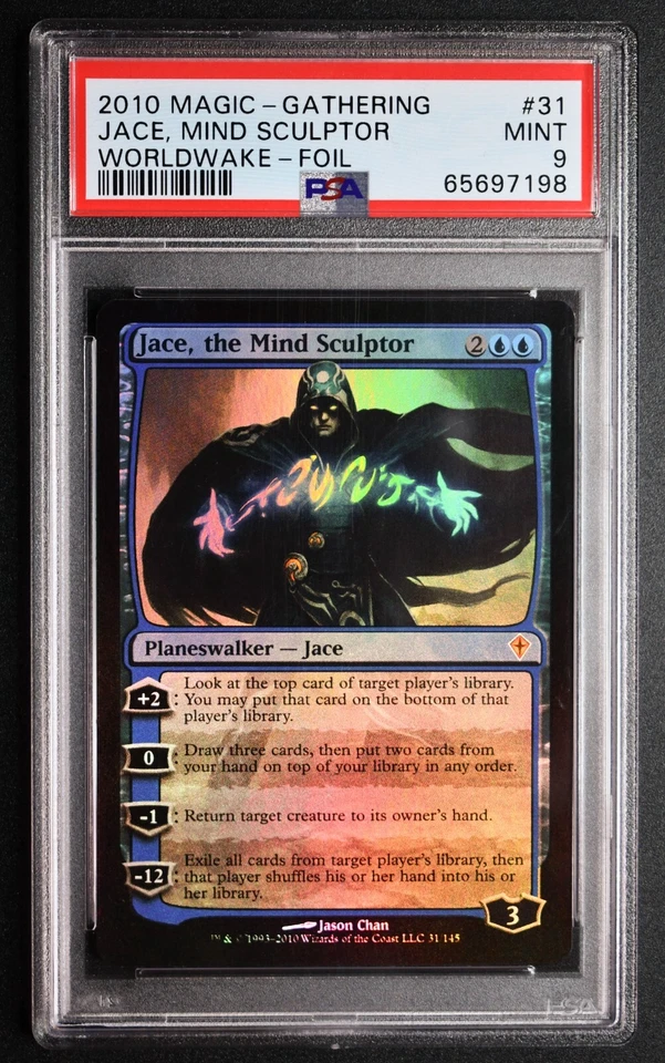 MTG 2010 WORLDWAKE Jace, the Mind Sculptor FOIL MINT PSA 9 - Image 3 of 4