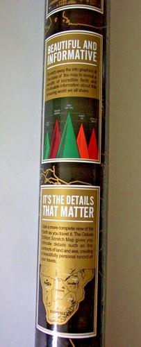 SCRATCH MAP DELUXE EDITION - ITCHING TO TRAVEL? SCRATCH IT - NEW IN CUSTOM TUBE - Picture 2 of 5