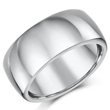 Titanium Wedding Ring Court Comfort Shaped High Polished Band 8mm 9mm 10mm Ring