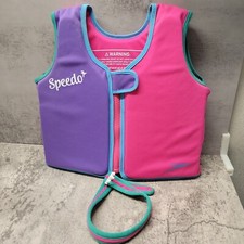 SPEEDO Childs 2-4 Years Flotation Life Jacket Vest Kids 33-45 lbs Girls Pink