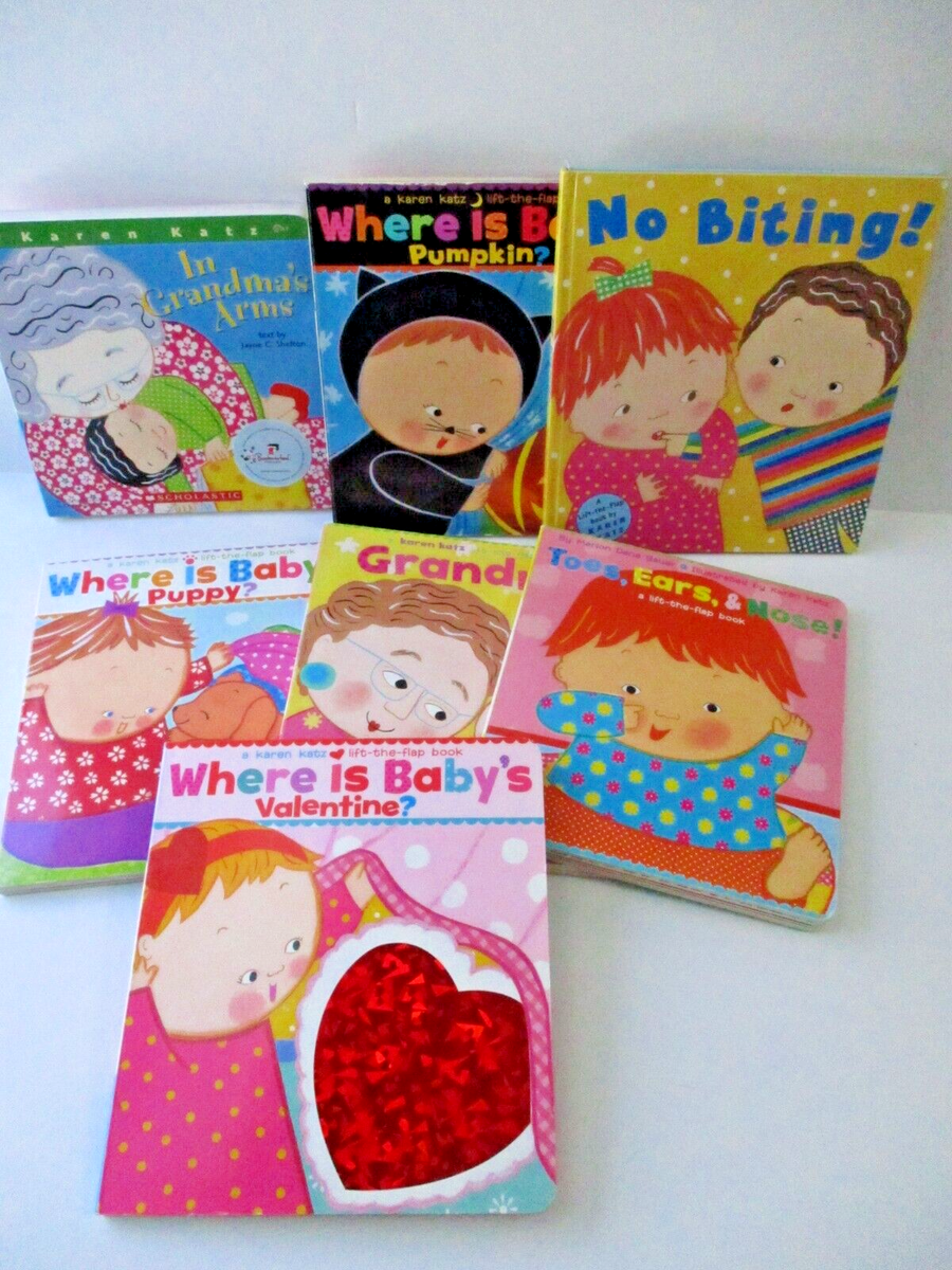 Karen Katz 絵本セット 8冊セット Lot of 7 Karen Katz Baby Board Books - Lift-the-Flap & Touch-and