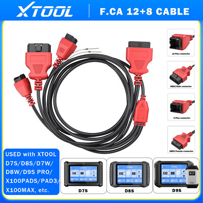 XTOOL 12+8PIN Cable Auto Diagnostic Scanner Adapter D7 D8 EZ400 Fit for Chrysler