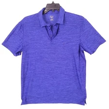 Members Mark Performance Polo Golf Shirt Mens M Short Sleeve Blue