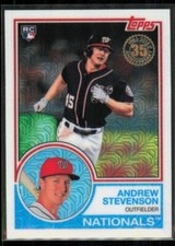 2018 Topps Silver Pack 1983 Design Chrome Series 1 Andrew Stevenson Rookie #45