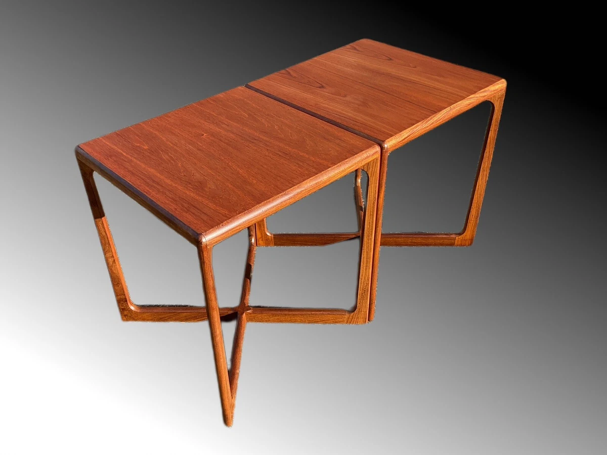Pair of Mid century Danish Teak Domino M bler Side tables Coffee