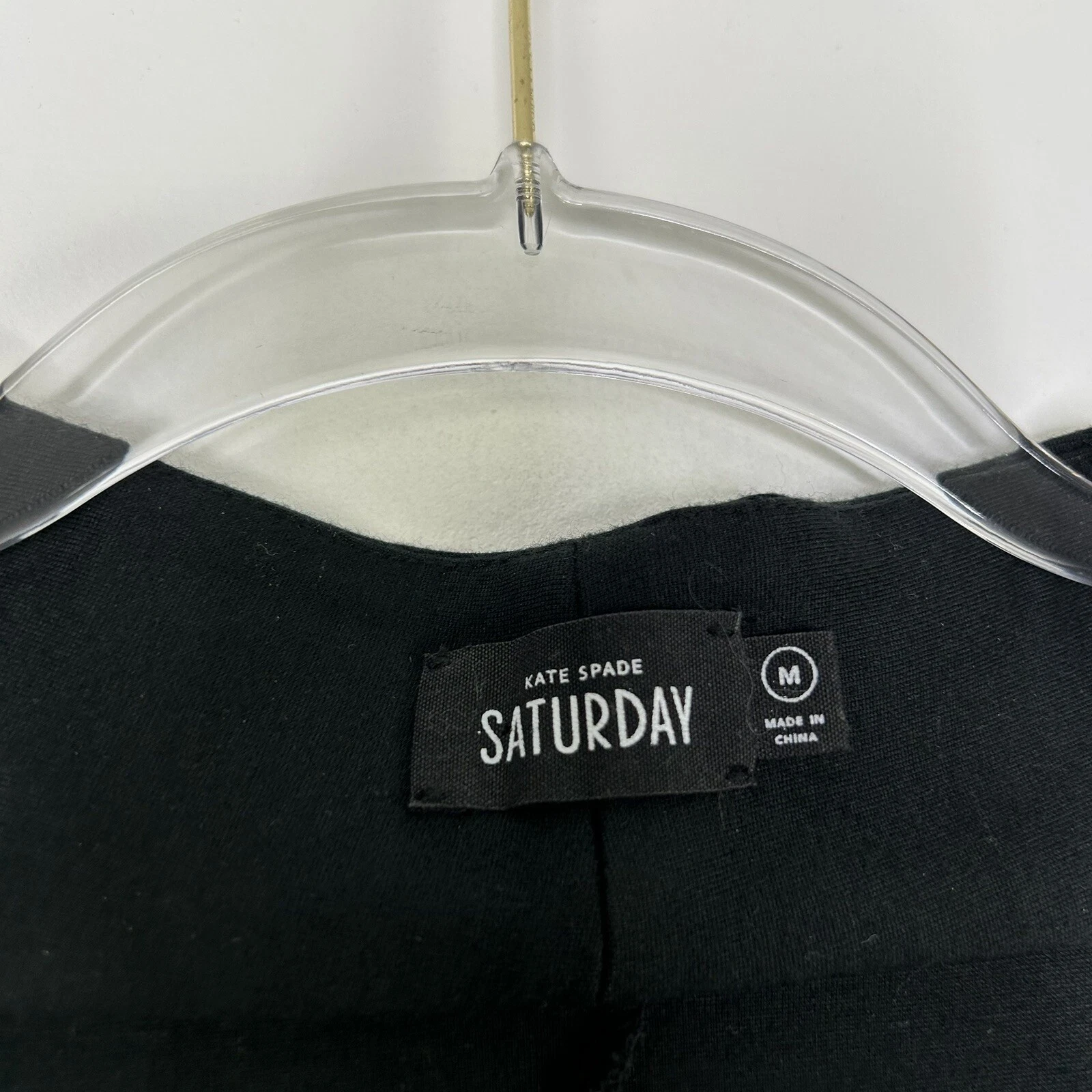 Abito bodycon nero Kate Spade sabato da donna taglia media manica lunga LBD