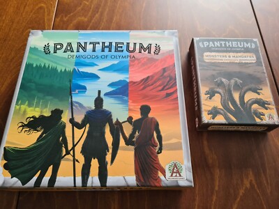 Pantheum - Demigods of Olympia - Kickstarter  mit 2 Erweiterungen - TOP-Zustand