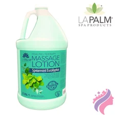 La Palm Healing Therapy Massage Lotion Spearmint Eucalyptus. One Gallon