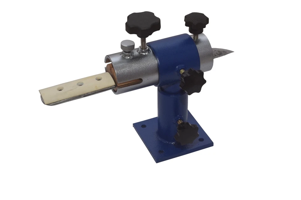New Improved 360 Deg Swivel Knife Makers Vise 150 mm long jaws with Steel Knobs - Image 2 of 4