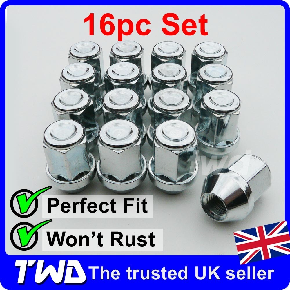16x ALLOY WHEEL NUTS FOR KIA SPORTAGE SORENTO (M12x1.5) 21MM HEX