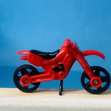 Remco 1989 Mini Motorcycle Red/Black 2.75" Long #28 Face Plate