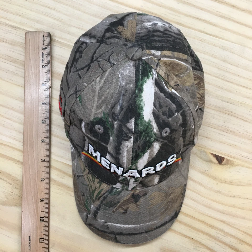 Menards Camoflauge Baseball Cap Hat Mens One Size Brown Cotton Adjustable - Image 3 of 4