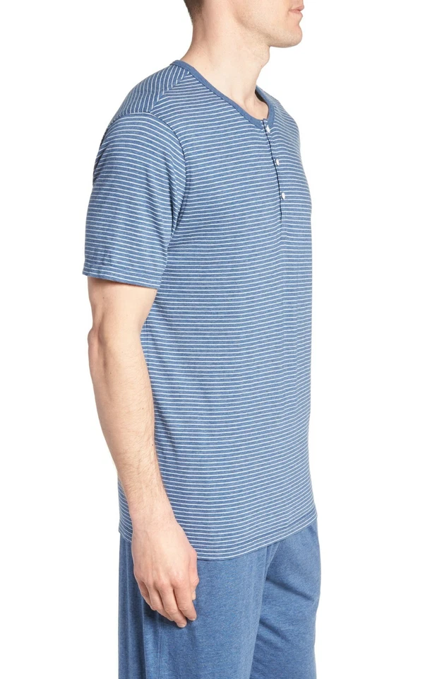 Daniel Buchler мужские Pima хлопок и модал в полоску Lounge Henley, средний или XL - Изображение 3 из 4