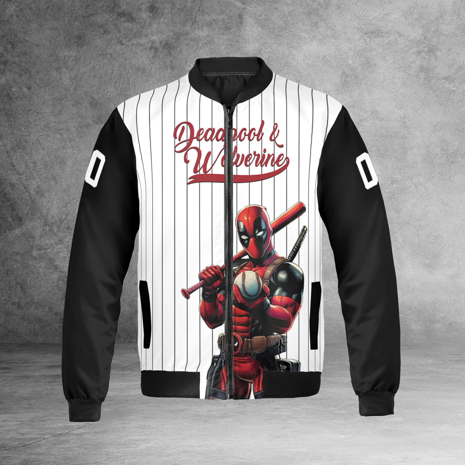 Personalized Deadpool Wolverine Love Playing Baseball Superheroes Jacket
