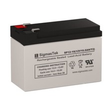 SigmasTek SP12-10 T2 SLA AGM Rechargeable Battery 12V 10AH F2/T2 Terminals