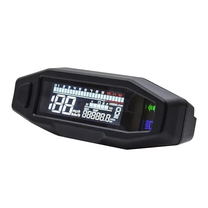 Medidor Eléctrico Moto Velocímetro Digital Odómetro Universal Mini Medidor RPM Foto 3 de 4
