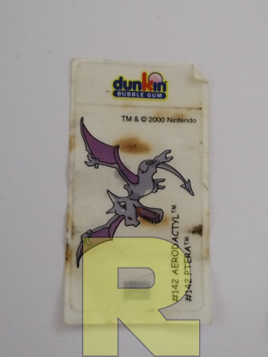 Aerodactyl #142  Dunkin Boomer Bugglegum (leer) 2000   Schlecht