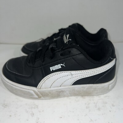 Puma Caven Sneaker Kids Sz 12 Running Black White Shoe