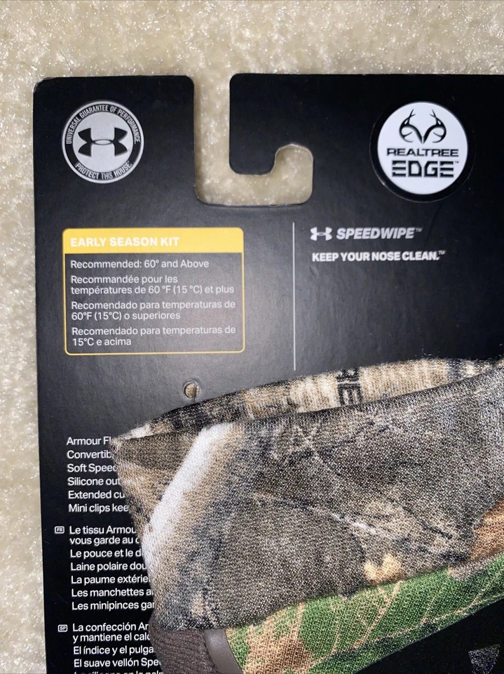 UNDER ARMOUR UA HUNT EARLY SEASON HUNTING GLOVES, REALTREE, 1318574-991, NWT - Image 3 of 4