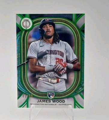2025 Topps Tribute James Wood RC Green Refractor /99 SSP 