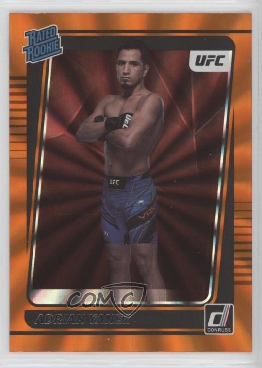 2022 Donruss UFC Rated Holo Orange Laser Adrian Yanez #209 Rookie RC 0mm9