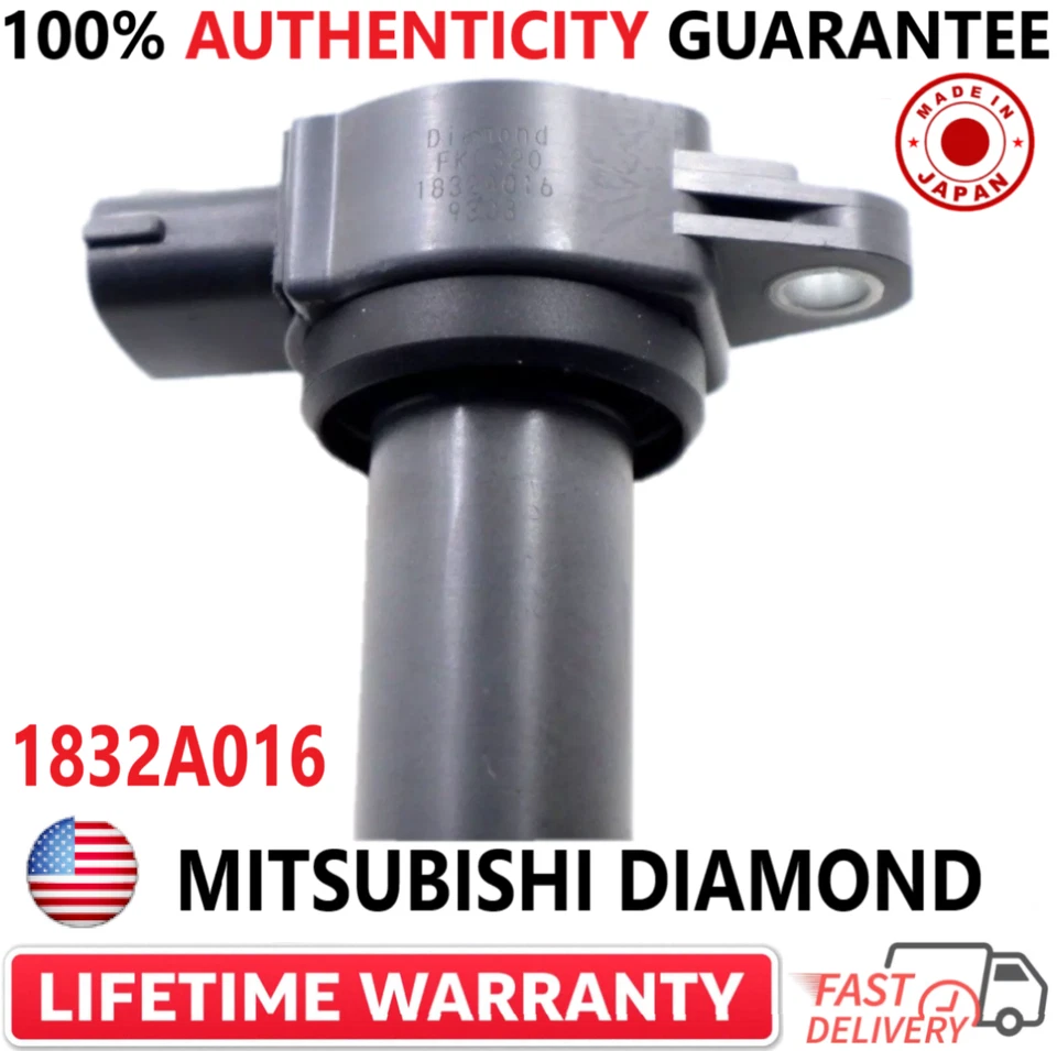 x1 OEM Diamond Ignition Coil For 2007-2020 Mitsubishi 2.0L 2.4L, 1832A016 - Image 3 of 4