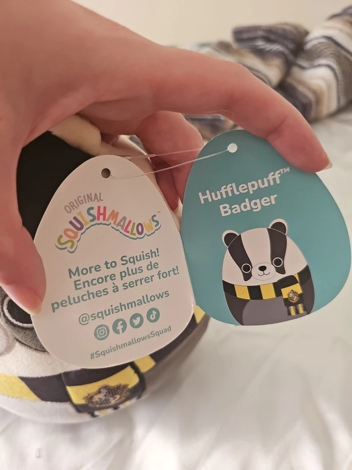 Squishmallow Harry Potter Hufflepuff Badger KellyToy Plush from Disneyland - Image 3 of 4