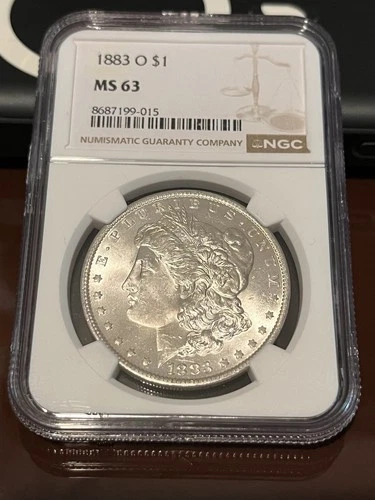 1883-O New Orleans Morgan Silver Dollar, Slabbed, NGC MS 63