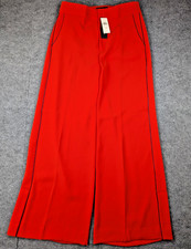 Banana Republic Wide Leg Trousers Women 8 Career Capsue Wardrobe Timeless Orange