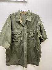 Eddie Bauer Outdoor Shirt Men's 2XL Green Button Front Durable Ripstop Material
