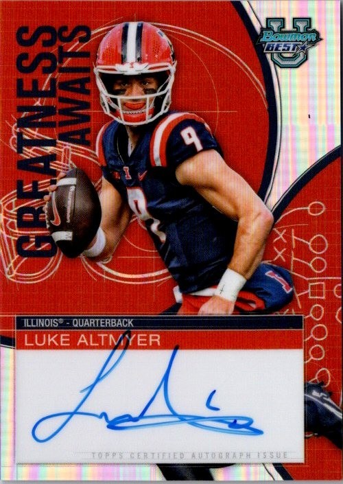 LUKE ALTMYER 2025 BOWMAN BEST UNIVERSITY GREATNESS AWAITS AUTOGRAPH #GA-LA