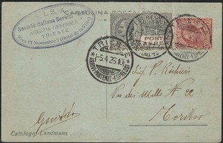 1926 5 APR CARTOLINA ILLUSTRATA S.I.S.A. AFFRANCATA PER C.70 " MISTA 2 SERIE "