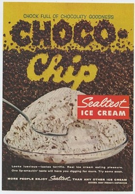 Sealtest Ice Cream Choco Chip Sealtest Ice Cream Chocolate Chip 1959 Vintage Ad 