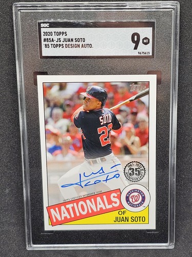 2020 TOPPS BASEBALL '85 VARIATION JUAN SOTO AUTO PSA 9 MINT 85A-JS AUTOGRAPH