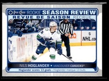 2021-22 O-Pee-Chee Hockey Rookie Season Review #543 Nils Hoglander Rookie RC