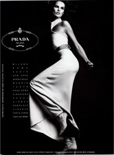 1992 • Prada Milano print ad • 90s Fashion sexy dress model BA.36