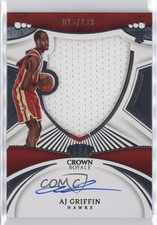 2022-23 Panini Crown Royale Rookie Silhouettes 15/199 AJ Griffin #140 Auto 1j4c