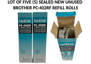 OBO🖨️SET OF FIVE (5) NEW BROTHER PC 402RF FAX THERMAL FILM RIBBON REFILL ROLLS