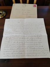 Lettre manuscrite ancienne 1946 post-WW2 vintage adressée à Marguerite